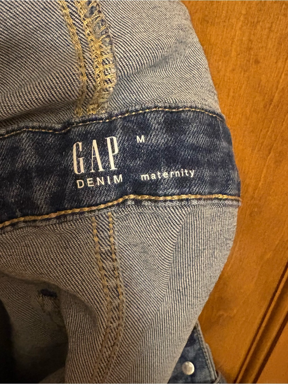 Gap Denim 1969 Maternity Overall Shorts Bibs with Front Pocket M - Picture 6 of 7